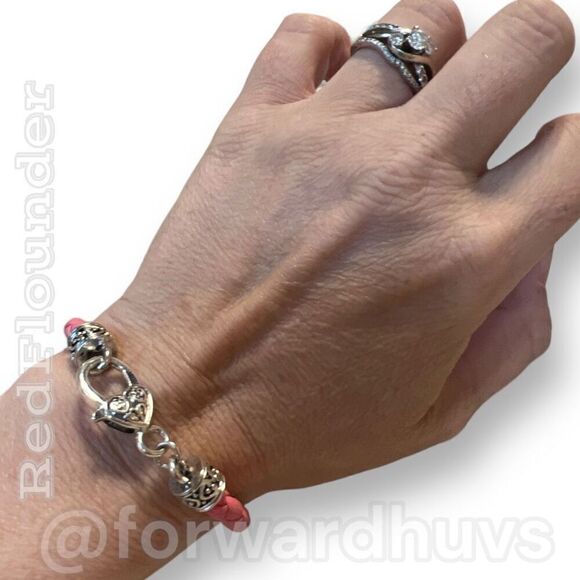 Bundle Sale 3 for $15 | Pink Braided Fabric Bracelet with Silver Tone Clasp - Picture 5 of 10